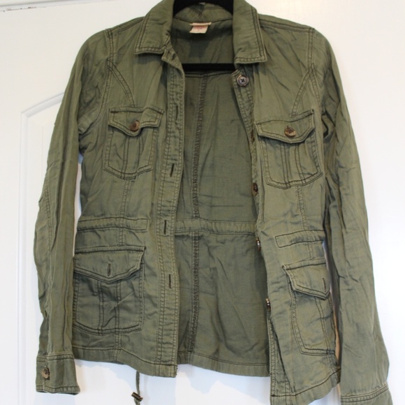 olive green trucker jacket